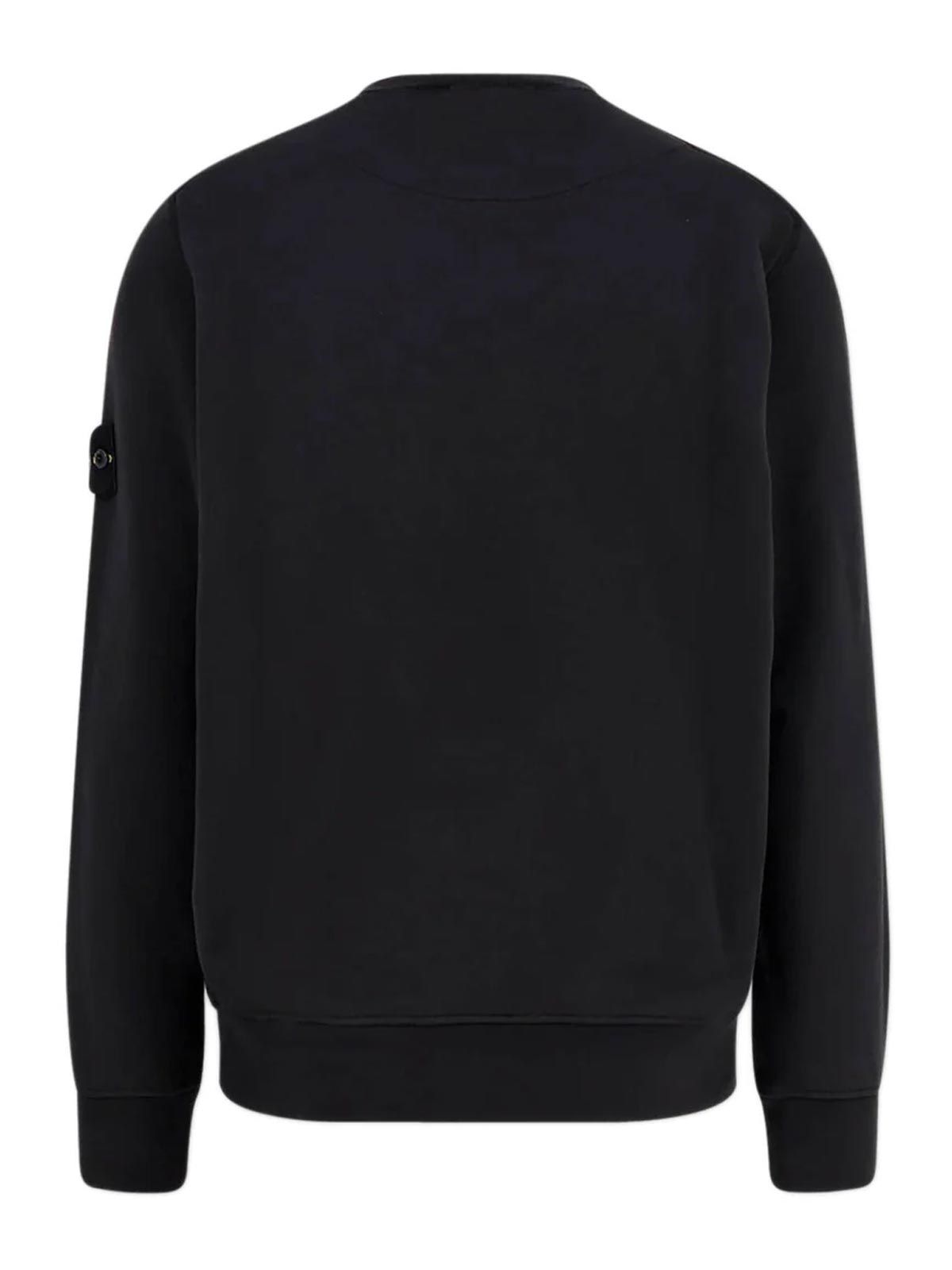 felpa girocollo Stone Island nera | Quaranta Boutique Stone island